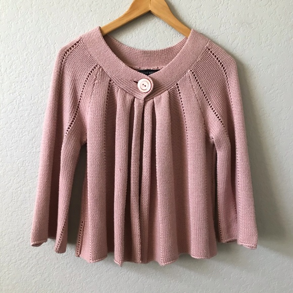 Nine West Sweaters - NEW NINE WEST Pink Button Top Wool Blend Cardigan